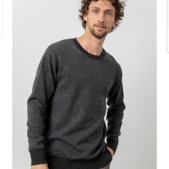 Rails Rune Charcoal Ice Wool Blend Crew Sweater Size M